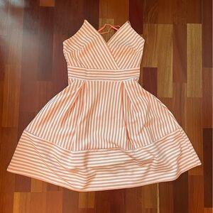 Peach Soprano striped dress
